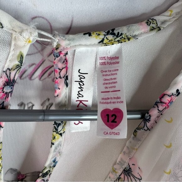 Japna kids romper long maxi dress style flowers Pink Floral High Low Dress - Picture 12 of 14